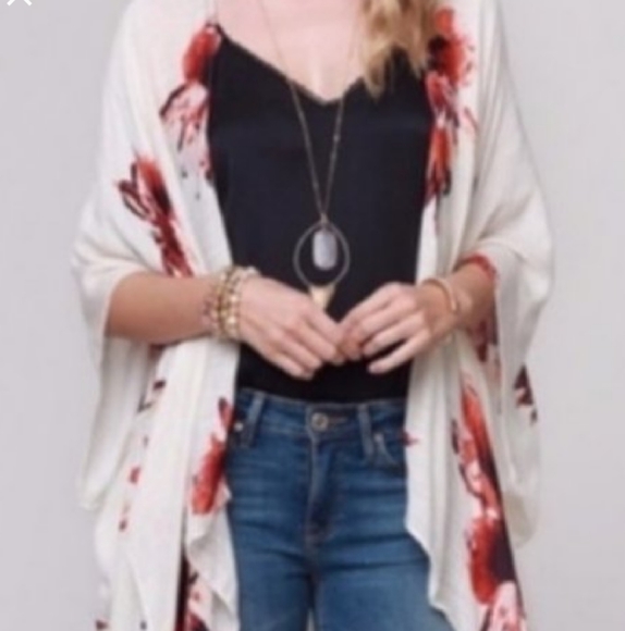 Floral Print Kimono - Picture 2 of 2